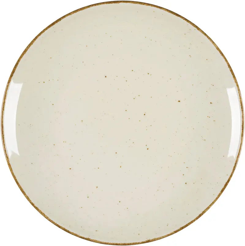 Stalgast Teller flach, Serie Hotel, cremefarben, braun gesprenkelt, Ø 280 mm, 12 Stück