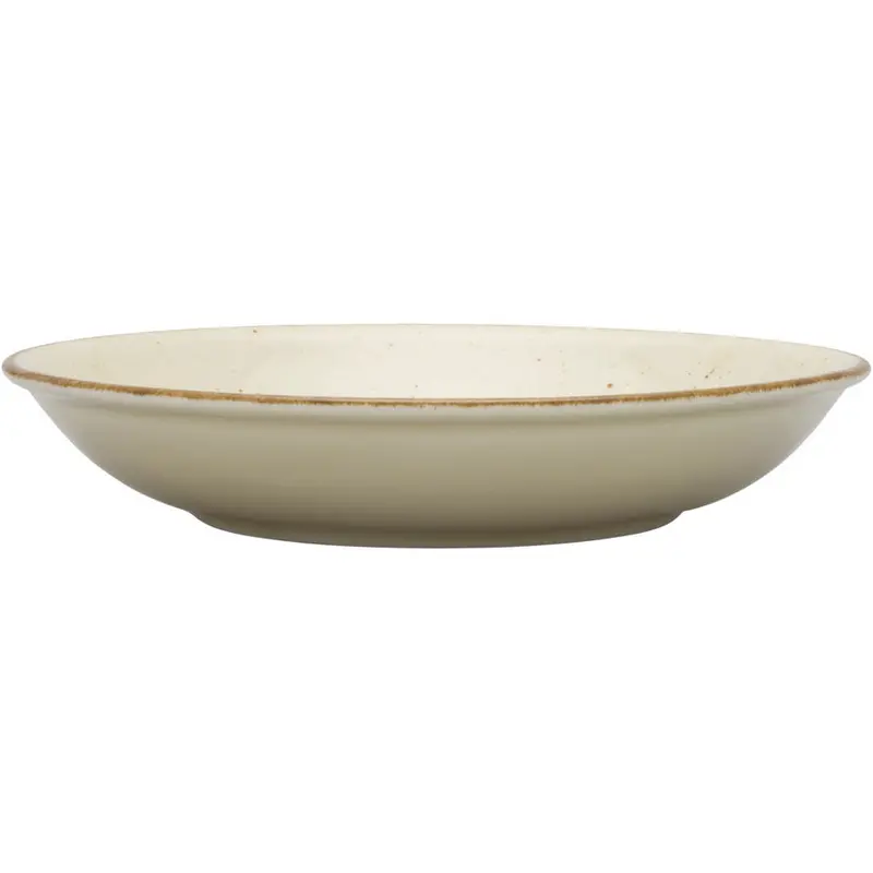 Stalgast Teller tief, Serie Hotel, cremefarben, braun gesprenkelt, Ø 230 mm, 12 Stück