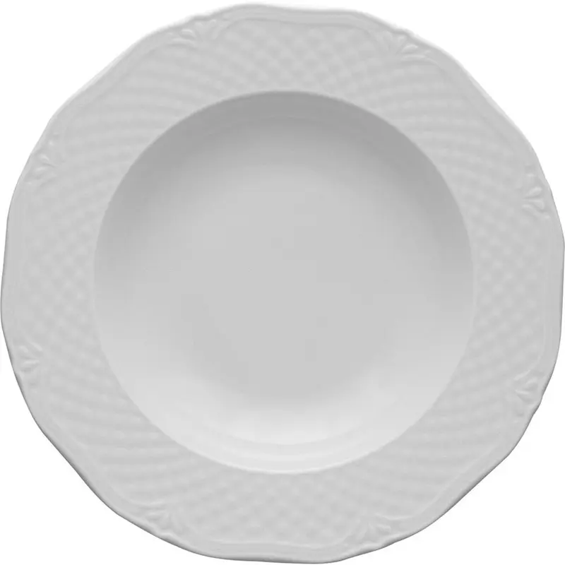 Stalgast Tiefer Teller, Porzellan, weiß, Serie Aphordite, Lubiana, D. 225 mm