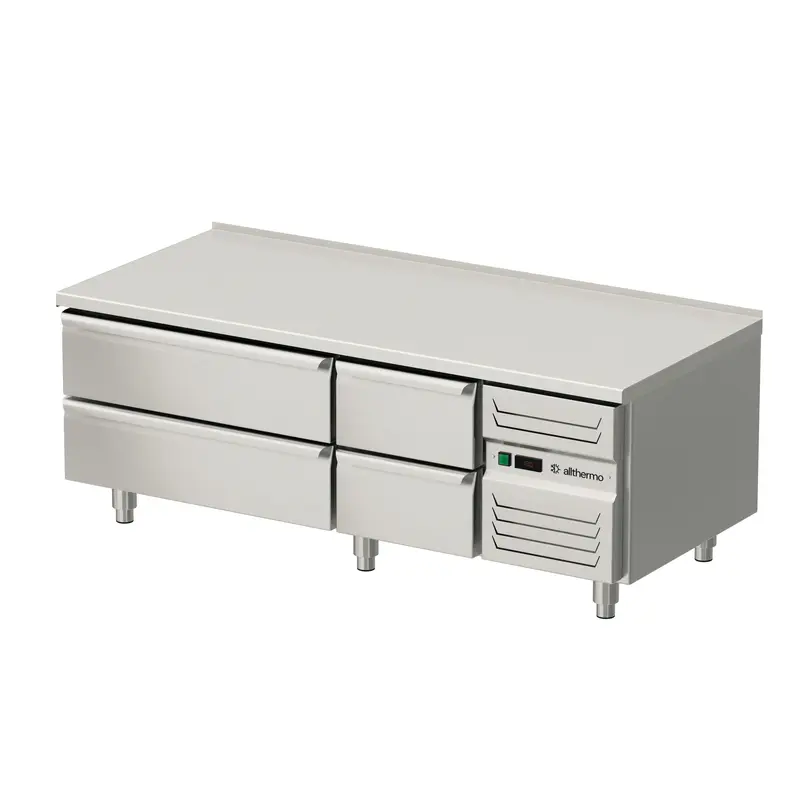 Stalgast Unterbaukühltisch mit vier Schubladen, GN1/1 und GN 2/1, 1600x700x600 mm (BxTxH)