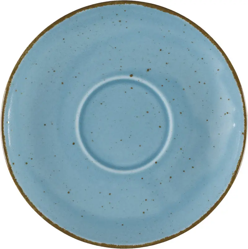 Stalgast Untertasse, Serie Aida, türkis, braun gesprenkelt, Ø 160 mm, 12 Stück