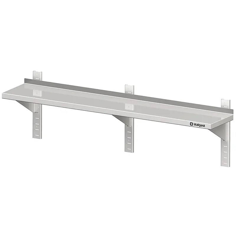 Stalgast Wandbord mit Konsolen und Wandschienen 2000x300x400 mm höhenverstellbar, verschweißt