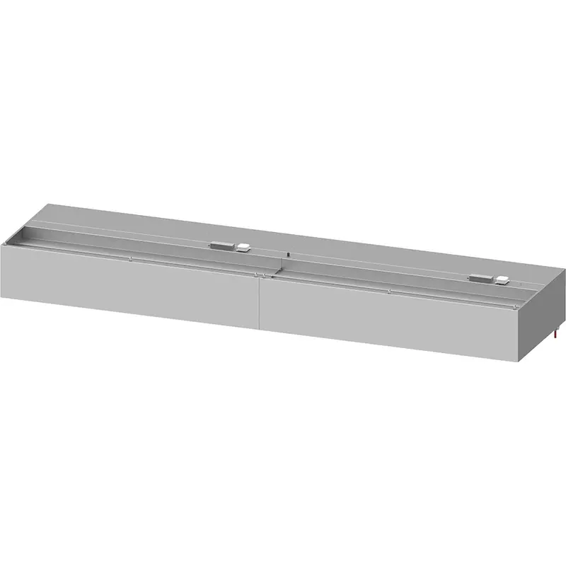 Stalgast Wandhaube "Basic Line", Kastenform 4900 mm x 1200 mm mit Flammschutzfilter Typ B