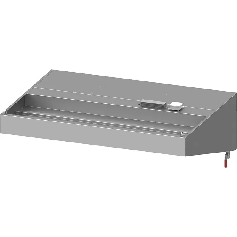 Stalgast Wandhaube "Basic Line", Schrägform 1700 mm x 1100 mm mit Flammschutzfilter Typ B