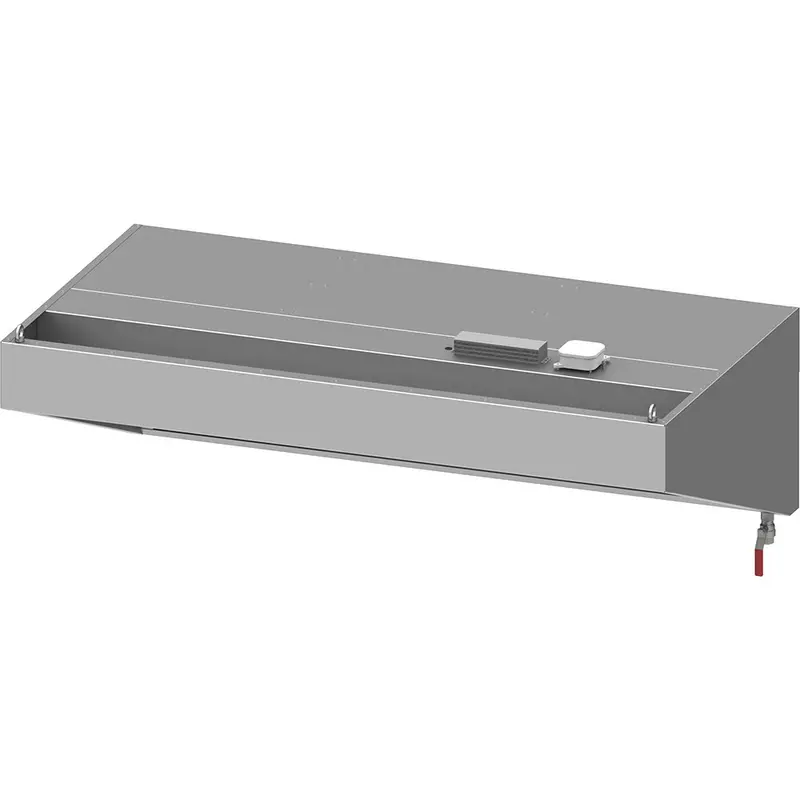 Stalgast Wandhaube "Basic Line", Schrägform 1800 mm x 700 mm mit Flammschutzfilter Typ B