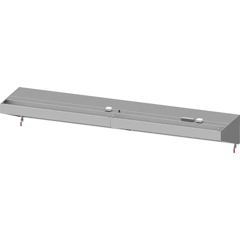 Stalgast Wandhaube "Basic Line", Schrägform 3000 mm x 600 mm mit Flammschutzfilter Typ B