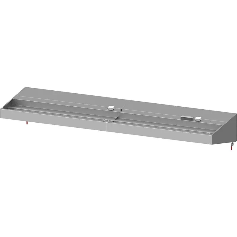 Stalgast Wandhaube "Basic Line", Schrägform 3800 mm x 1200 mm mit Flammschutzfilter Typ B