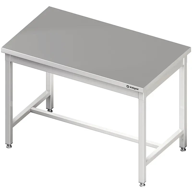 Stalgast Zentralarbeitstisch mit mittiger Strebe 1800x800x850 mm, ohne Aufkantung, verschweißt