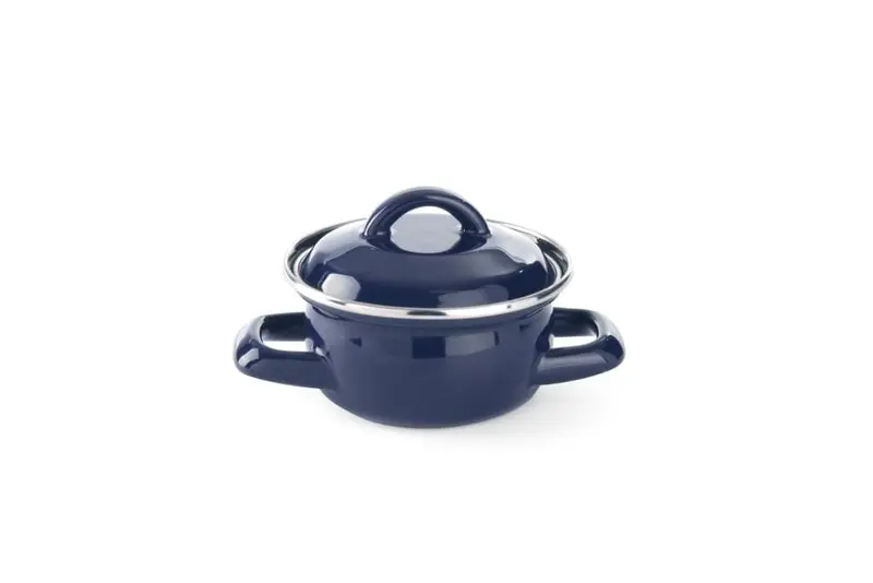 Suppen-/Saucentöpfchen - mit Deckel, HENDI, 0,3L, Blau, ⌀115x(H)90mm