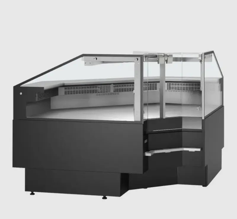Tefcold Bedien-Kühltheke SOCA90INTB 90 Grad Eckstück 1120 mm, LED, schwarz