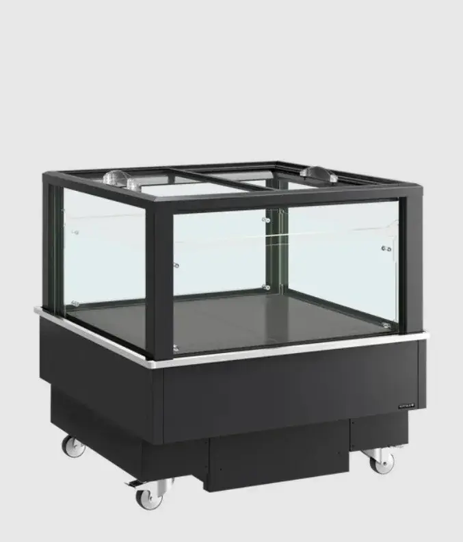 Tefcold Impuls Kühlinsel / Tiefkühlinsel EIB-D1010-B1 1012 mm, LED, schwarz