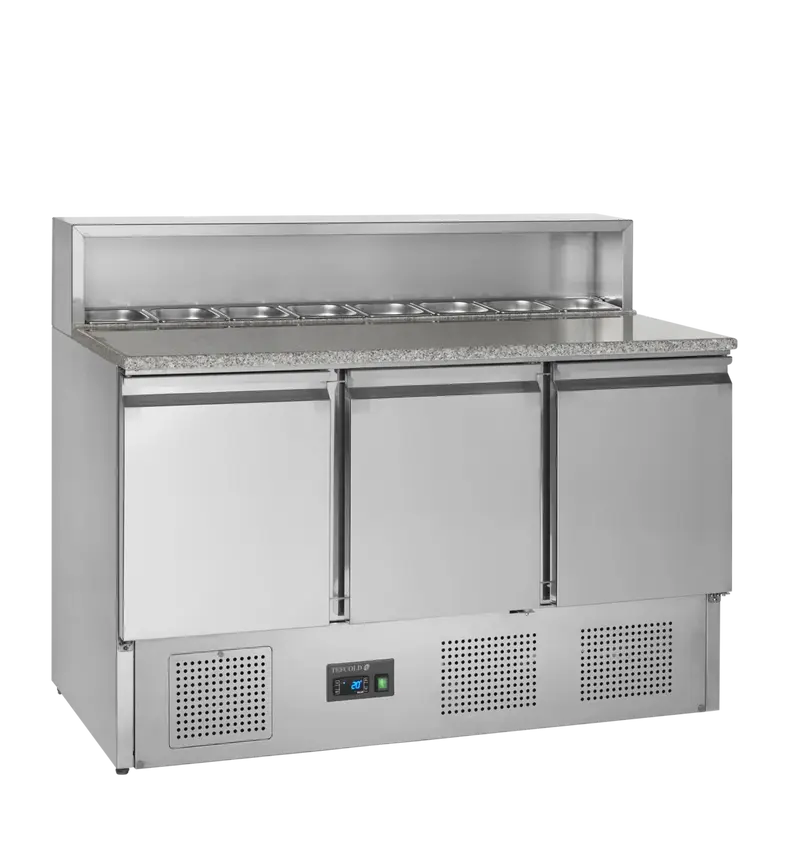 Tefcold Pizzakühltheke PT930, GN 1/1