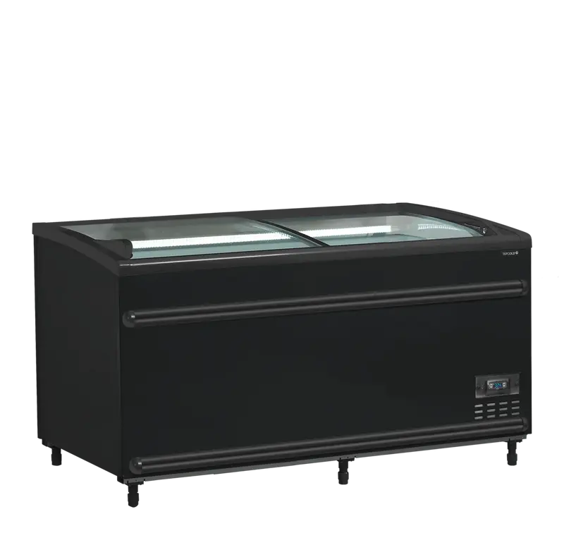 Tefcold Supermarkt-Kühler/Gefriertruhe SFI145B-CF VS, schwarz