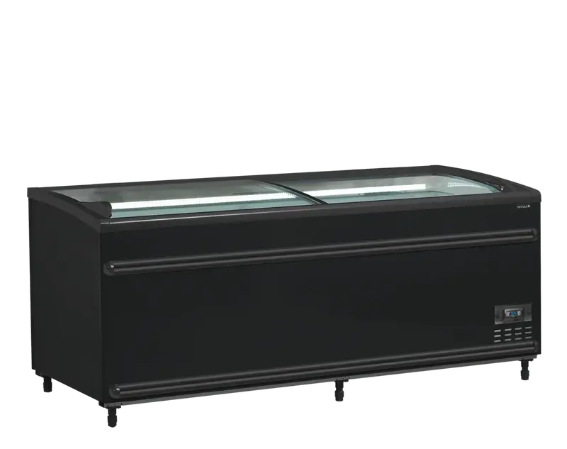 Tefcold Supermarkt-Kühler/Gefriertruhe SFI185B-CF VS, schwarz