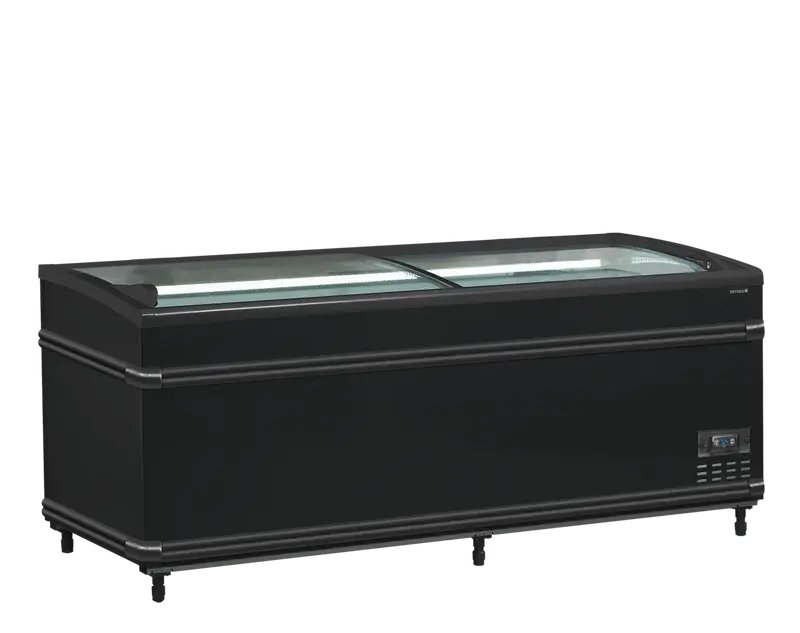 Tefcold Supermarkt-Kühler/Gefriertruhe SFI185B HC-CF VS, schwarz