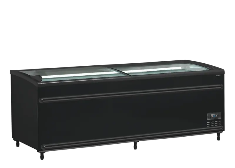 Tefcold Supermarkt-Kühler/Gefriertruhe SFI210B-CF VS, schwarz