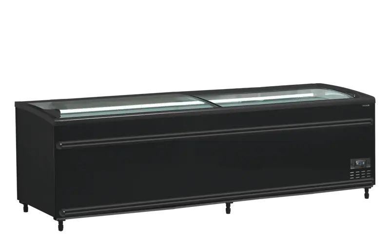Tefcold Supermarkt-Kühler/Gefriertruhe SFI250B-CF VS, schwarz