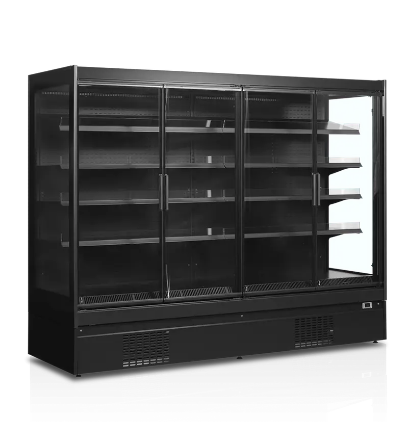 Tefcold Supermarkt Wandkühlregal Multideck EXTRA2500CD schwarz