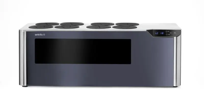 Theken-Weinkühler Cellar, 2 Zonen, Arktic, Schwarz, 230V/60W, 800x350x(H)293mm
