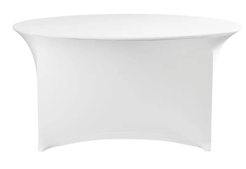 Tischbezug rund, HENDI, Kitchen Line, 817407, Weiß, ⌀1800x(H)760mm