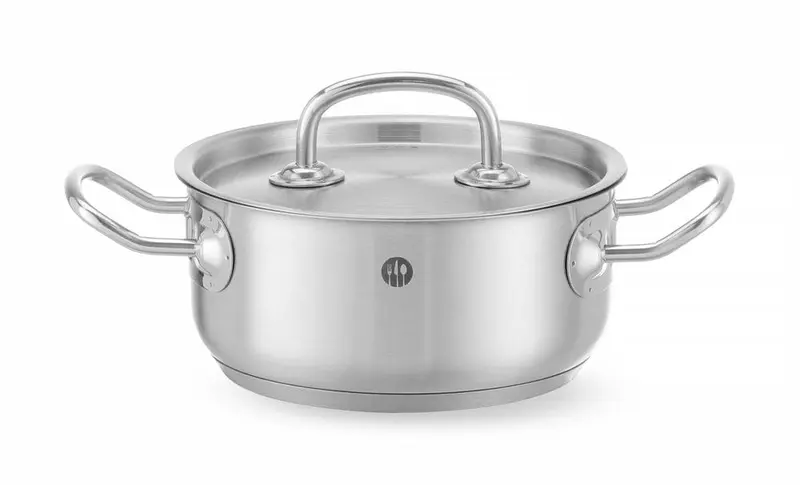 Topf niedrig - mit Deckel, HENDI, Kitchen Line, 1,4L, ⌀160x(H)75mm