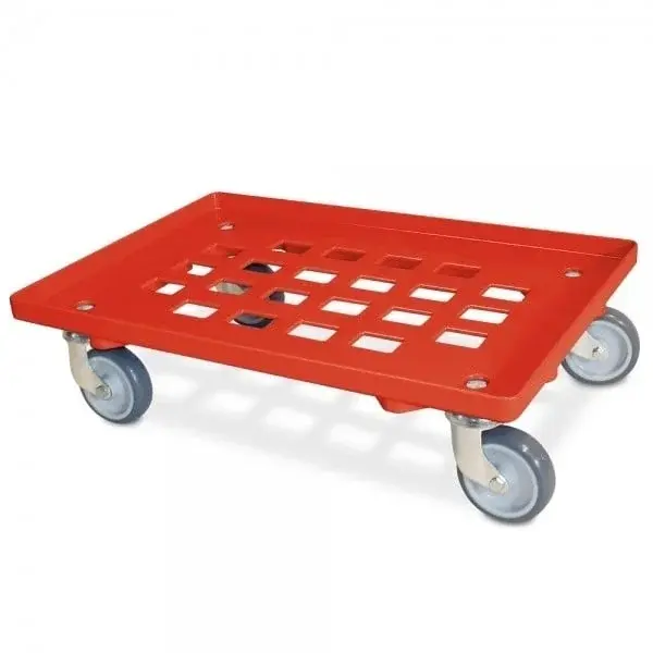 Transportroller vergitterte Deckfläche rot