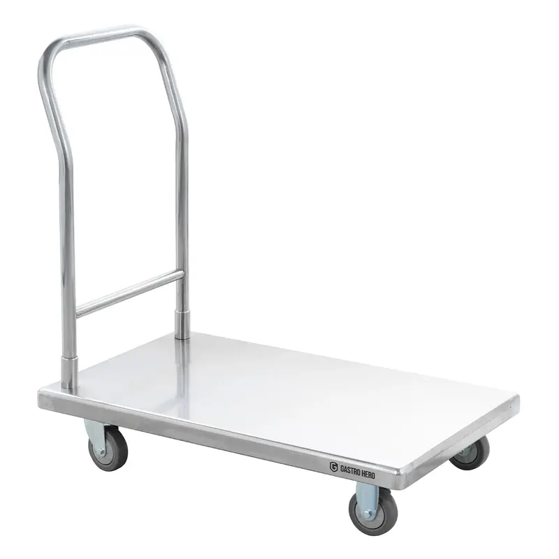 Transportwagen / Plattformwagen FT-A, 90 x 55 x 87 cm, bis 300 kg Traglast, Edelstahl