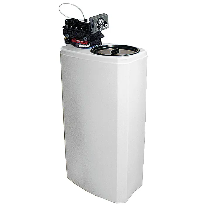 Virtus automatischer Wasserentkalker, Kapazität 8 Liter, 800 Liter/h, Salzreserve 25 kg