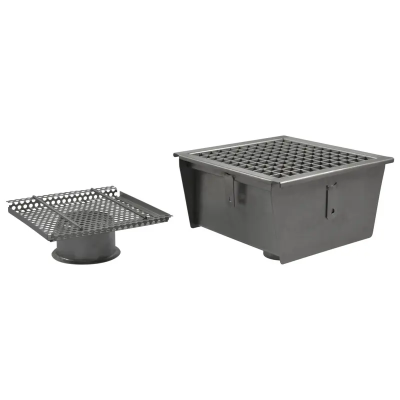 Virtus Bodenablaufrinne mit vertikalem Auslauf ø 63 mm und Sieb, 300x300x150 mm
