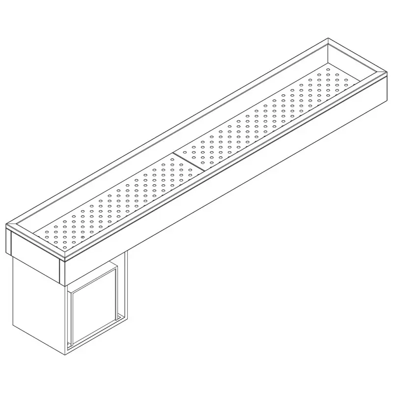 Virtus Eiswanne für Sashimi 1200 mm mit statischer Kühlung