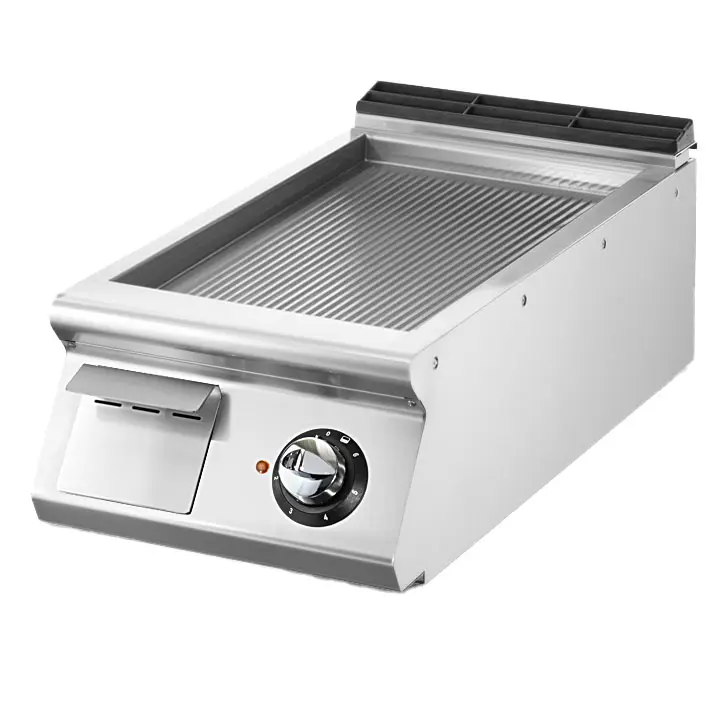 Virtus Elektro-Grillplatte, Tischmodell, gerillte Platte