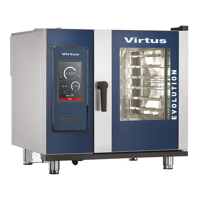 Virtus Elektro-Kombidämpfer mit Boiler und automatischem Reinigungssystem, 6x GN 2/3