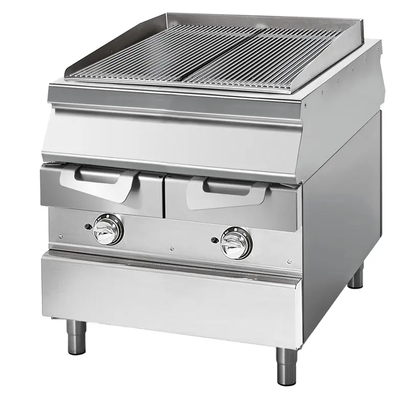 Virtus Gas-Grill, Kochzone in Edelstahl, Fleisch/Fisch