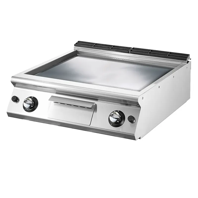 Virtus Gas-Grillplatte, Tischmodell, glatte Platte