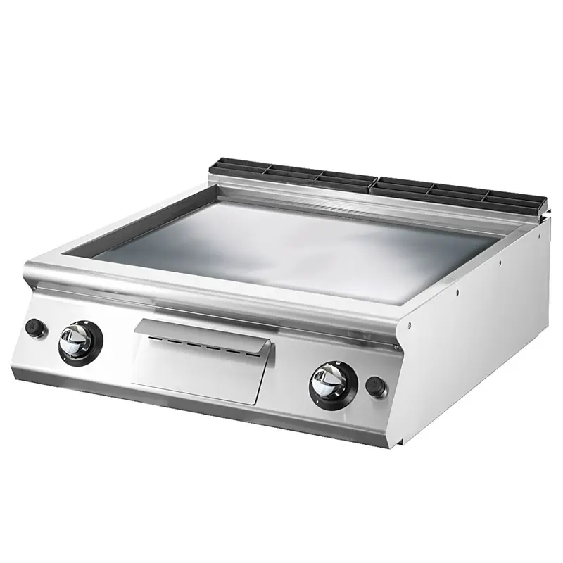 Virtus Gas-Grillplatte, Tischmodell, glatte verchromte Platte