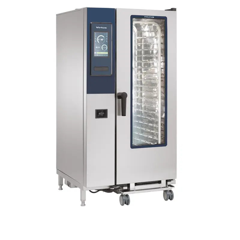 Virtus Gas-Kombidämpfer mit Boiler und automatischem Reinigungssystem, 20x GN 1/1