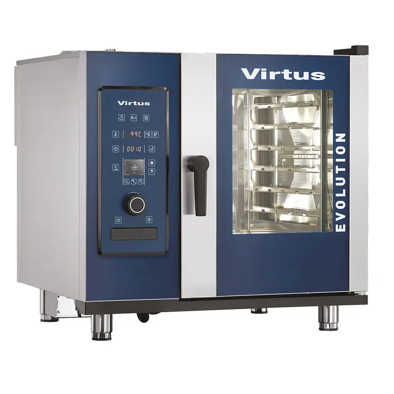 Virtus Gas-Konvektionsofen mit Direkteinspritzung und automatischem Reinigungssystem, 6x GN 1/1