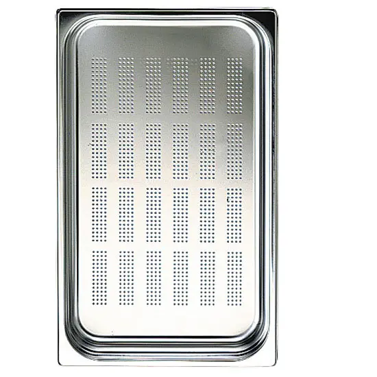 Virtus GN Behälter in Edelstahl, gelocht, GN 1/1 H=100 mm