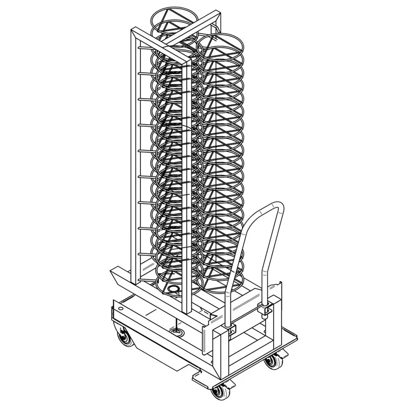 Virtus Hordengestellwagen für Teller für 20x GN 2/1 Öfen, 100x ø 310 mm