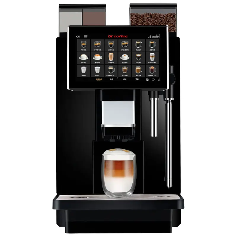 Virtus Kaffeevollautomat mit Touchscreen, 1 Mühle, 2 Instantmodule, Frischmilchmodul, 80/100 Tassen/Std