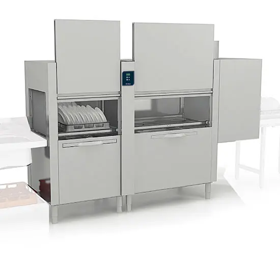 Virtus Korbtransportmaschine mit Vorwasch-, Wasch- und Nachspülzone, 270 Körbe/ Stunde