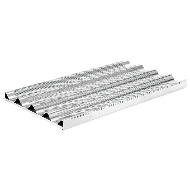 Virtus Perforiertes Aluminiumblech GN 1/1 für 4 Baguettes, silikoniert