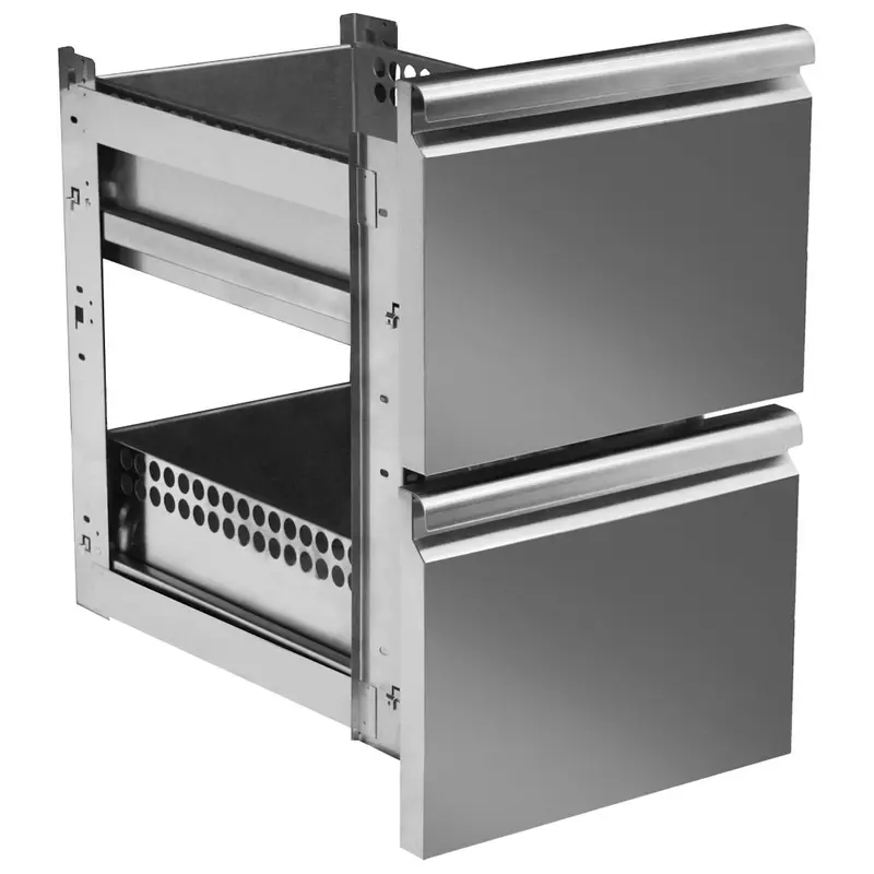 Virtus Schubladenkit mit soft self closing System 2x 1/2 für Kühltische 700 mm - Serie VIRTUS