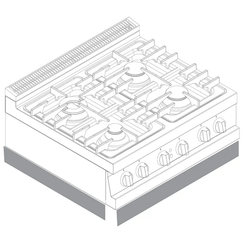 Virtus Sockelblende für 800 mm Modul - Auftischversion