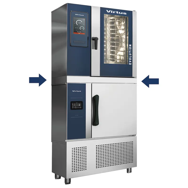Virtus Stapelkit für 6x GN 1/1 Schockfroster + Gasofen