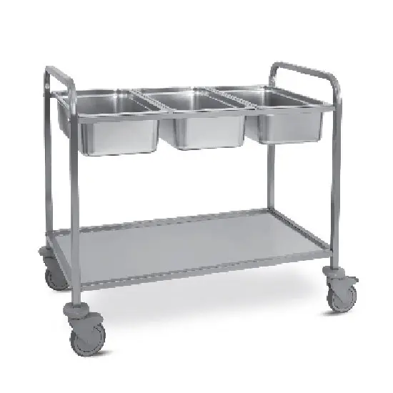 Virtus Wagen für GN-Behälter mit 1 Zwischenboden, 3x GN 1/1 H=200 mm