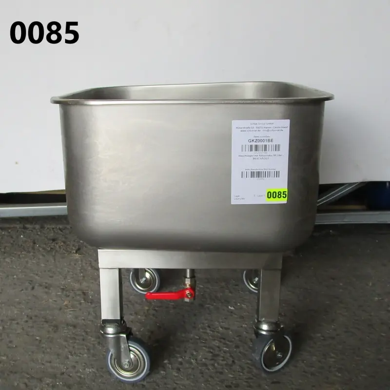 Virtus Waschwagen mit Ablasshahn, 80 Liter - BESCHÄDIGT