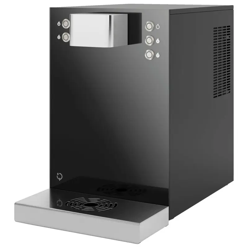 Virtus Wasserspender 60 Liter/Stunde, Raumtemperatur (still)/gekühlt/mit Kohlensäure - Farbe schwarz