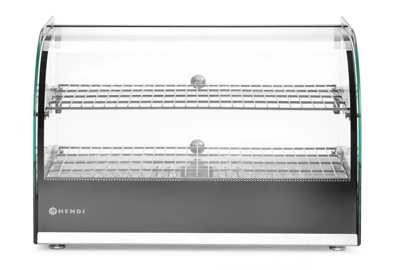 Warmhaltevitrine doppelt, HENDI, doppelt, Schwarz, 230V/800W, 554x376x(H)376mm
