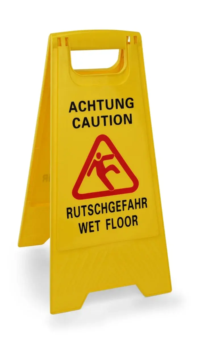 WAS Germany Aufsteller Achtung Rutschgefahr / Caution Wet Floor